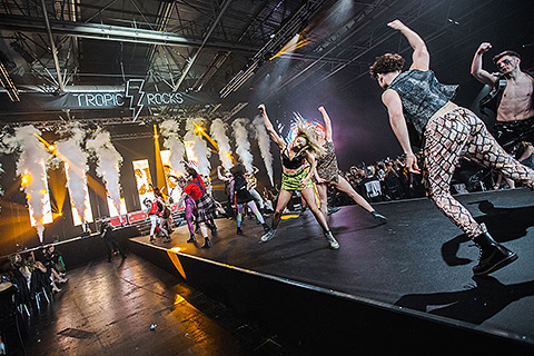 Tropic Rocks offered a hi-energy festival / rock theme to energise the 2500 delegates (photo: Ben Daure)
