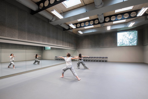 The newly-constructed rehearsal building