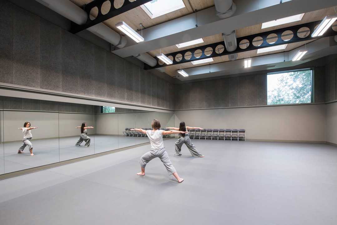 The newly-constructed rehearsal building