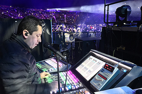 FOH engineer on tour with the new SSL L100