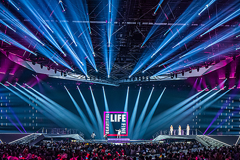 The 2019 Eurovision Song Contest featured lighting design created by Ronen Najar and Dakar Azulay (© Ralph Larmann)