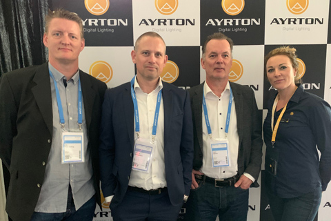 Urs Friis Alstrup, Matrix sales manager; Thomas Christensen, Matrix CEO; Jakob Hansen, Matrix sales manager; Linnea Ljungmark, Ayrton international sales