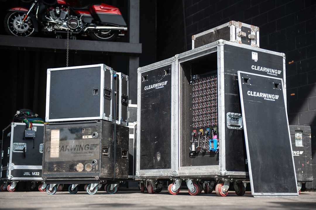 Clearwing deployed a complete JBL audio system on the Harley-Davidson Roadhouse Stage