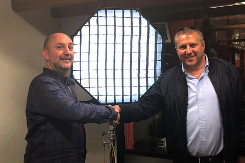 Alfonso Grau and Lance Bromhead (on behalf of Chroma-Q) confirm the dealership