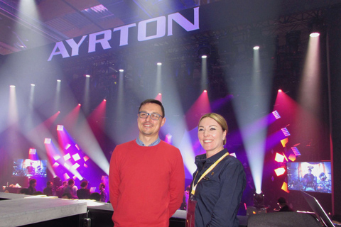 Michał Bisikiewicz, CEO of Lunatec, and Linnea Ljungmark, international sales for Ayrton