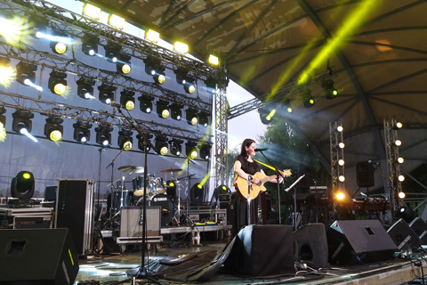 The two-day show featured music, poetry, theatre and video projections on the outdoor stage