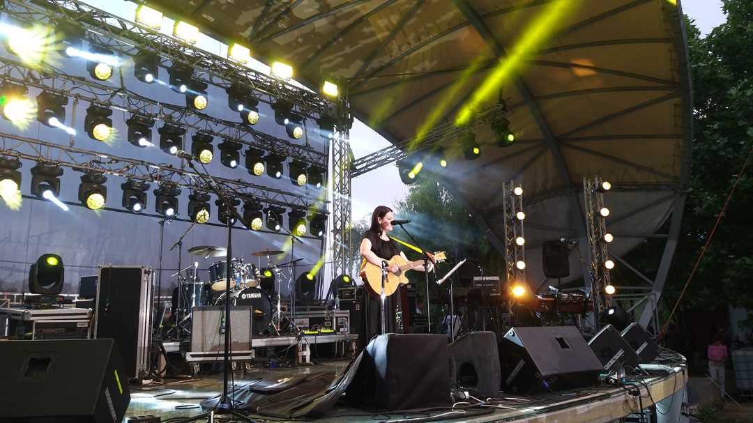 The two-day show featured music, poetry, theatre and video projections on the outdoor stage