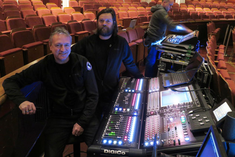 FOH engineer Mark 'Joey' Jowitt, and monitor engineer, Steve Bunting, both rely on DiGiCo consoles