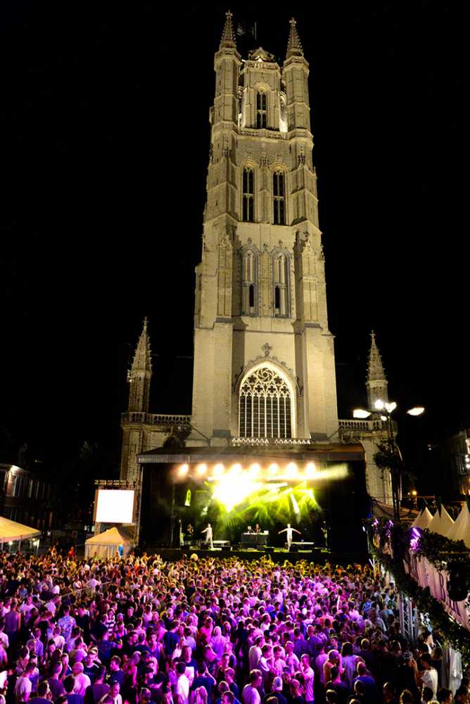 The 89m high tower of the majestic Saint Bavo's Cathedral