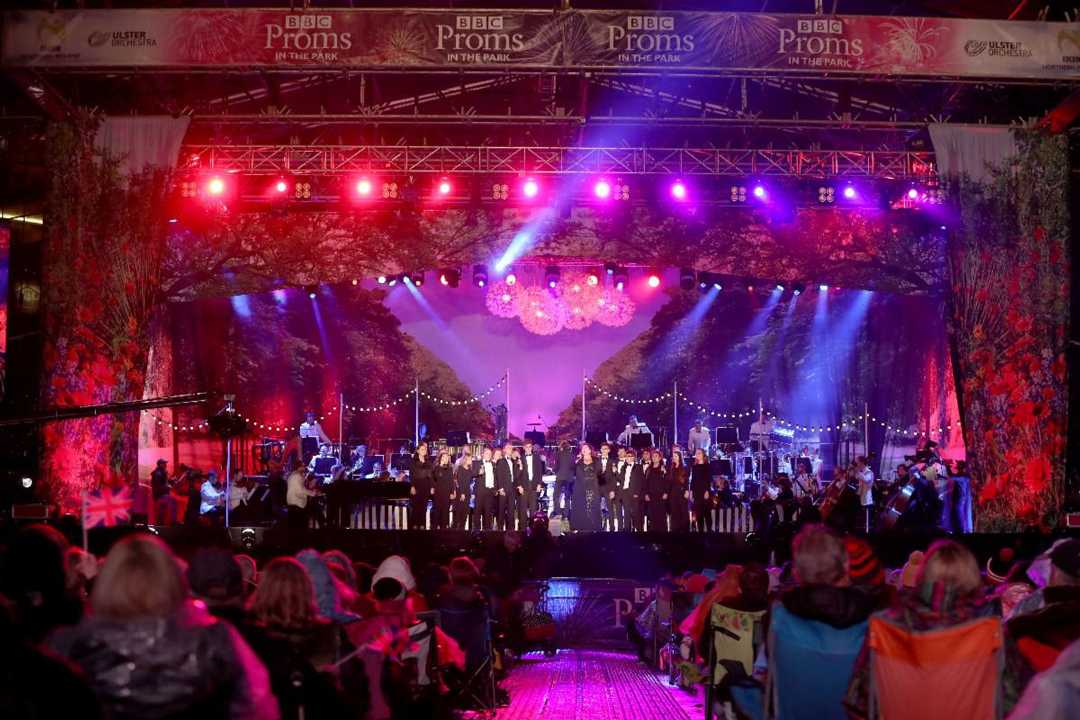 Philip Brines' design for Proms in the Park Belfast 2018 (© BBC)