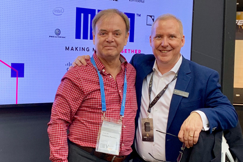 Hermes Music general manager Juan Perches & Adamson CEO Marc Bertrand