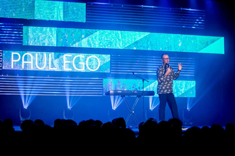 Comedian Paul Ego performs at the Queenstown Winter Festival