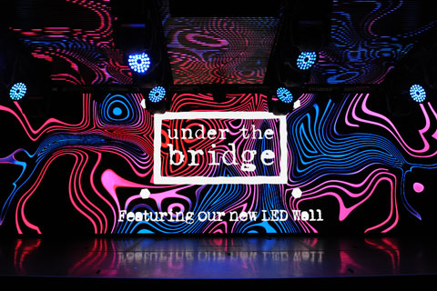 The venue benefits from a 9000mm  x 2500mm Absen LED wall