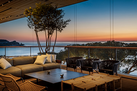 The hotel enjoys a stunning setting on the Adriatic coast of Croatia