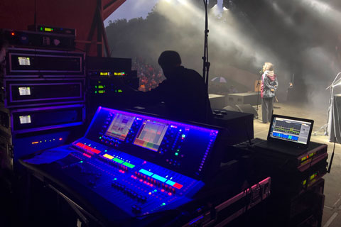 The dLive on the main stage