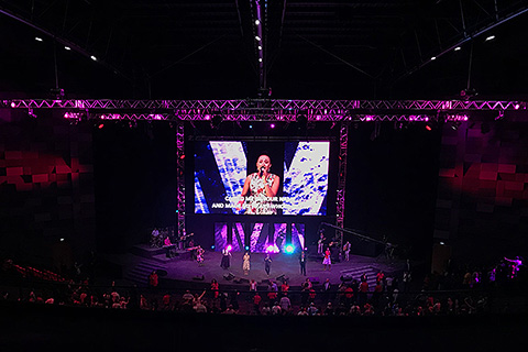 DWR Distribution supplied and installed lighting, audio and AV equipment for the church which opened earlier this year