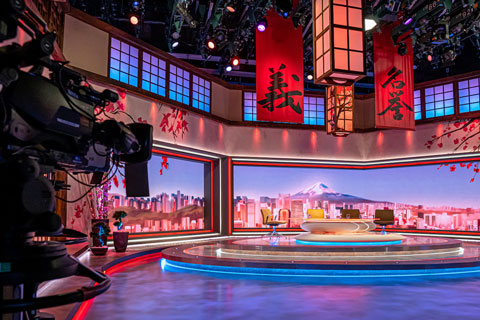 ITV’s Rugby World Cup 2019 studio in Maidstone