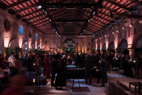 Caption: Celebrating in Venice Arsenal, the hub of Italian shipbuilding in the 16th century