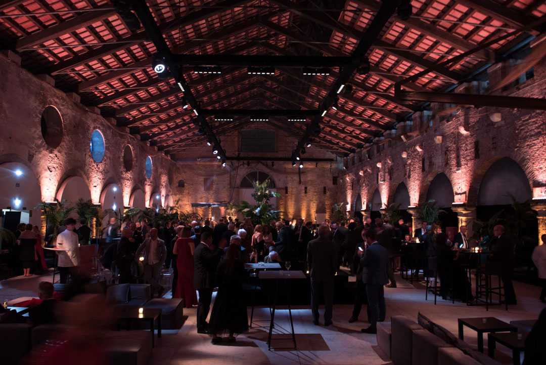 Caption: Celebrating in Venice Arsenal, the hub of Italian shipbuilding in the 16th century