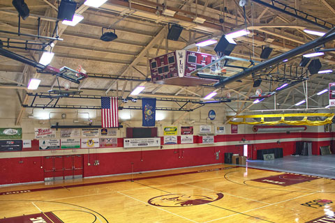 Danley OS80 point-source loudspeakers and TH118 subwoofers were installed at the gym