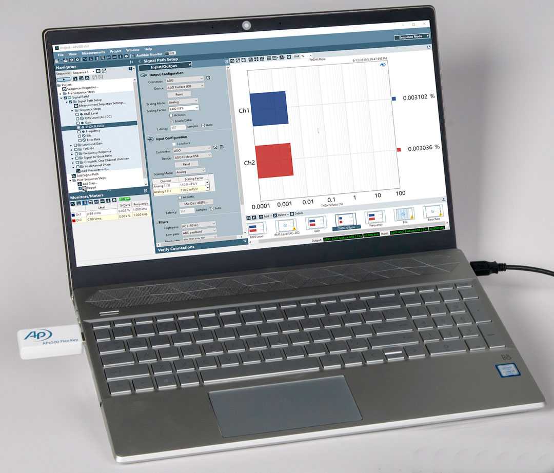 The APx500 Flex audio analyzer measurement software