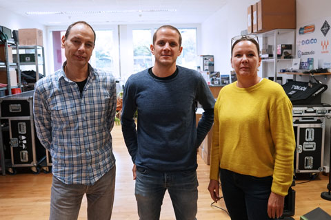 The Tonspur team: Hansjürg Meier, CEO Eddy Broquet, product manager and support, Carita Mulle, finances and backoffice