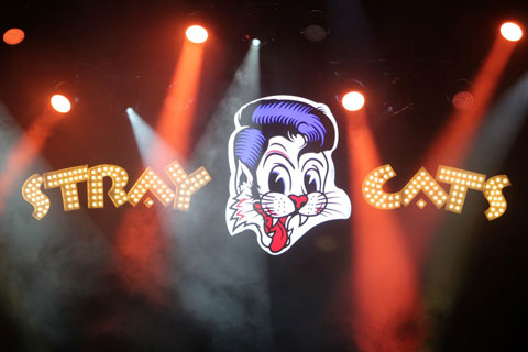 Centrepiece of the set was an impressive and fun Stray Cats marquee sign
