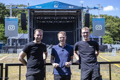 Allround’s Martin Breinholt (left) and Daniel Sand (right) with Light Partner’s Johan Kvartborg (centre)