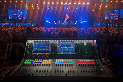 The Allen & Heath dLive mixing system at FOH