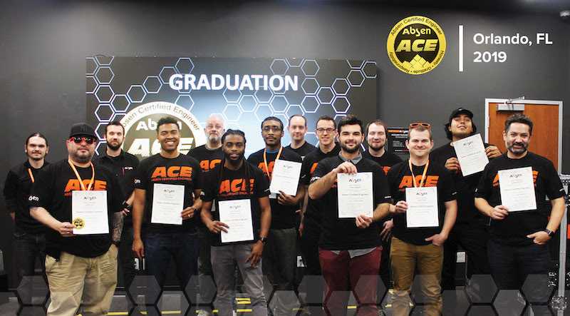 The latest group of Absen Certified Engineers