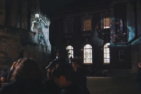 Hippotizer servers controlled the spooky projection content