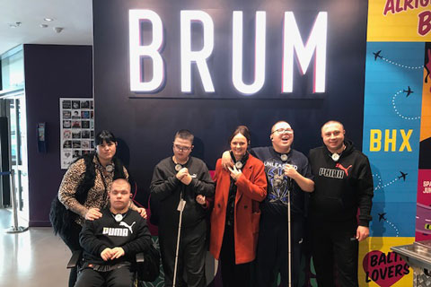 Brothers Joshua and Ryan, along with friend Bradley and their parents at the show