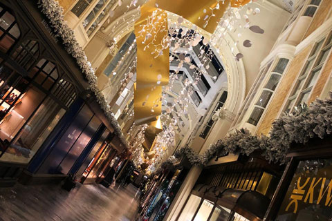 The team added almost 250 drops of fairy lights to the design