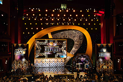 Ayrton’s Diablo warms the audience at the 9th Annual NFL Honours in Miami