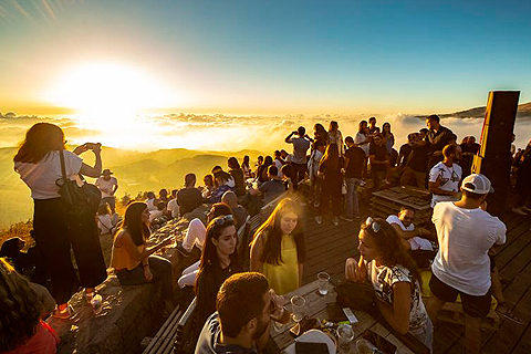 Frozen Cherry is a sunset bar in the highest point of the Zaarour mountains