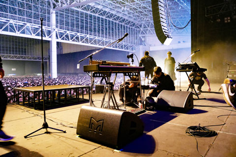 Martin Audio also provided stage monitoring