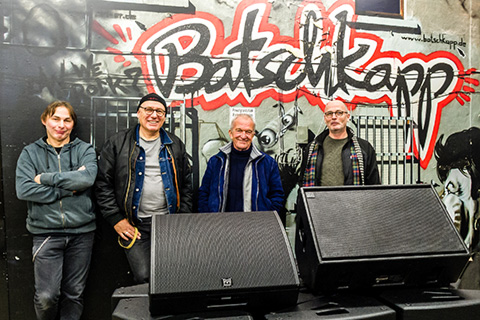 Udo Fliegl, sound engineer Batschkapp; Andi Kerl, technical director; Ralf Scheffler, managing director Batschkapp and Schabbach Neumann