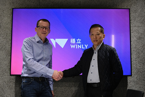 Andreas Mayerl (HK Audio), and Andy Chen (CEO, Winly)