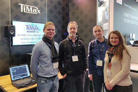 Out Board’s Dave Haydon (second left) with Hi Tech Media’s, Pavel Shemyakin, Andre Kogtev and Anna Matveeva