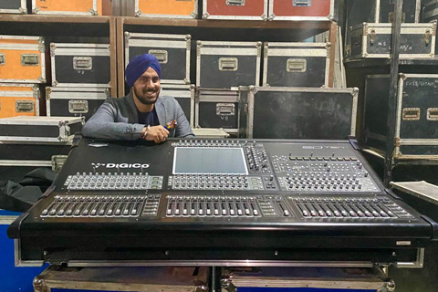 Tarandeep Singh of Mastersound with the DiGiCo SD10