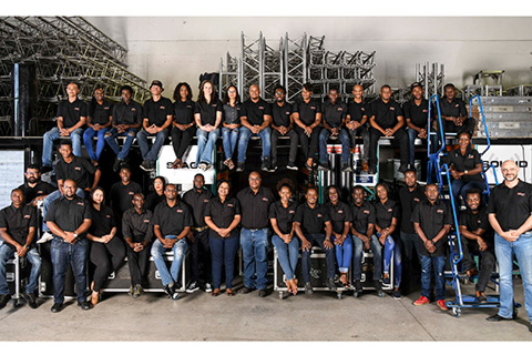 The db Audio Namibia team photographed at the end of 2019 - and before social distancing