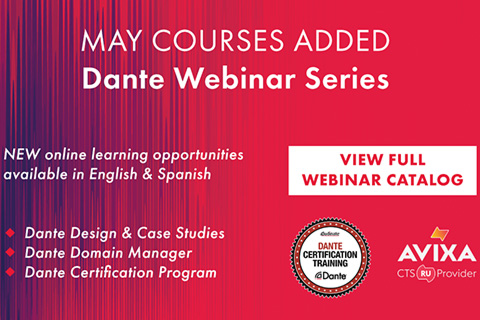 Audinate is offering over 25 free online learning opportunities this month