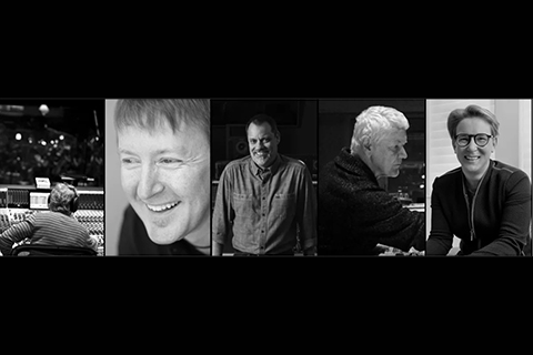 The panellists of the Immersive Audio Round Table: Leslie Ann Jones, Michael Romanowski, Steve Genewick, Jim Anderson and Ulrike Anderson