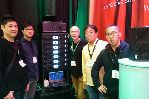 Alcons’ Tom Back with members of the E’Spec team