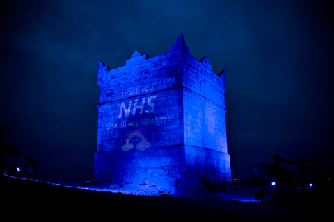 At almost 1,200ft high, the pike is visible from much of Chorley and Horwich