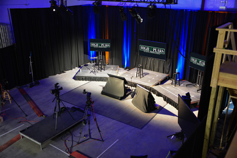 Roger Sharp built a lockdown-safe recording studio and stage in his warehouse