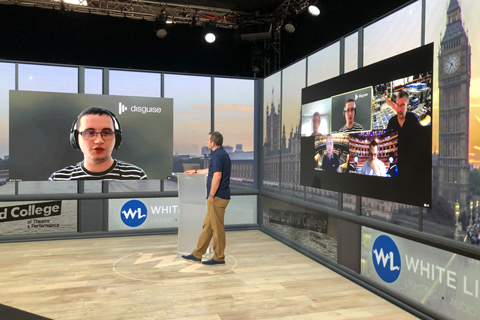 Representatives from disguise, Royal Albert Hall and The Society of British Theatre Designers remotely joined the panel