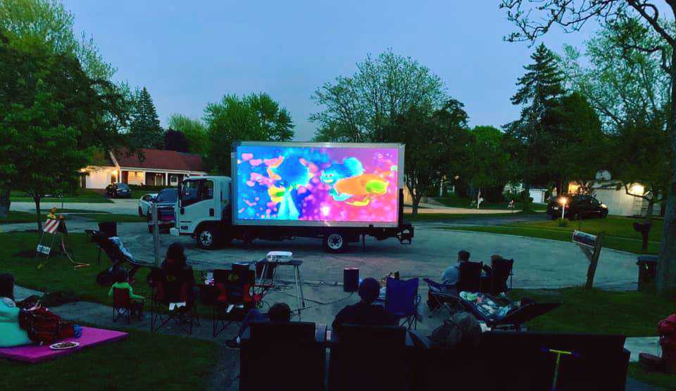 The trucks are rented out to clients who want to hold socially-distant compliant film showings