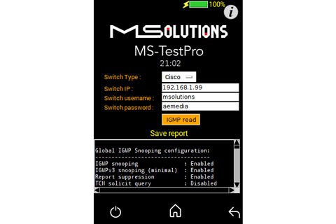 The initial software release is compatible with Cisco network switches