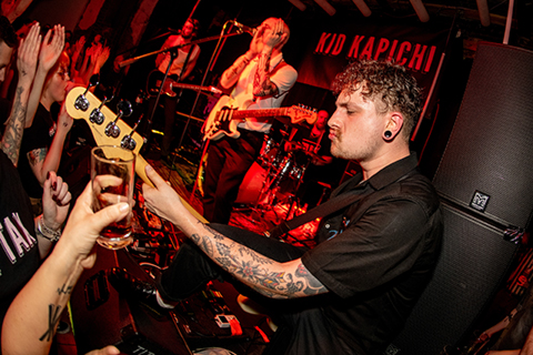 Kid Kapichi played their local venue, The Printworks just before lockdown (photo: Sara-Louise Bowrey)